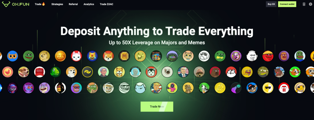 memecoin leverage trading oxfun